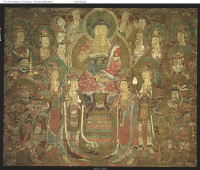 Amitabha Buddha mit Versammlung von Unknown artist