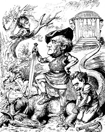 Karikatur von Richard Wagner von Unknown artist