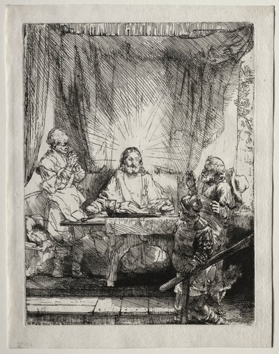 Christus in Emmaus: Die größere Platte von Unknown artist
