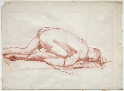 Kauernder männlicher Akt von Unknown artist