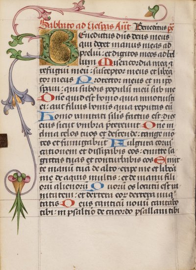 Dekorierter Initialbuchstabe B von Unknown artist