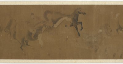 Acht Pferde und ein Stallknecht von Unknown artist