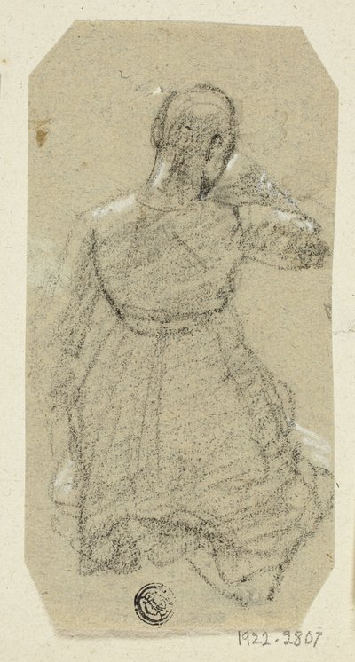 Kniende weibliche Figur, von hinten gesehen von Unknown artist