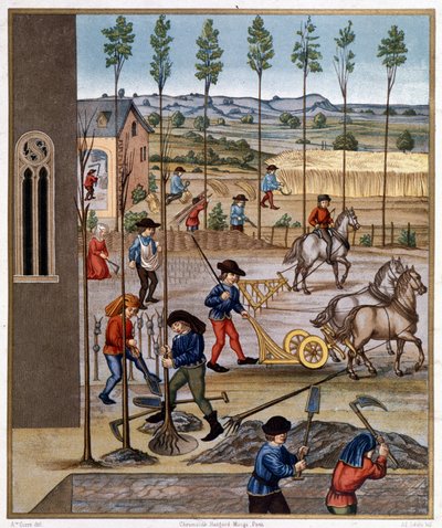 Feldarbeit - Miniatur von Unknown artist