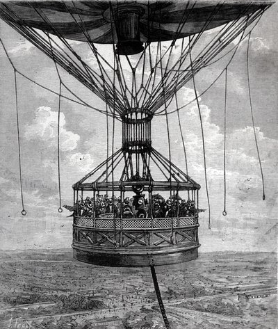 Henry Giffards Fesselballon im Jahr 1878 von Unknown artist