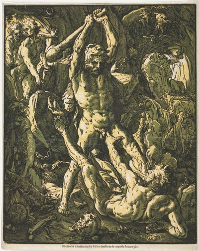 Herkules und Cacus von Unknown artist