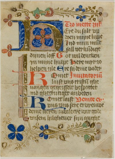Illuminierte Initiale "H" aus einem Gebetbuch von Unknown artist