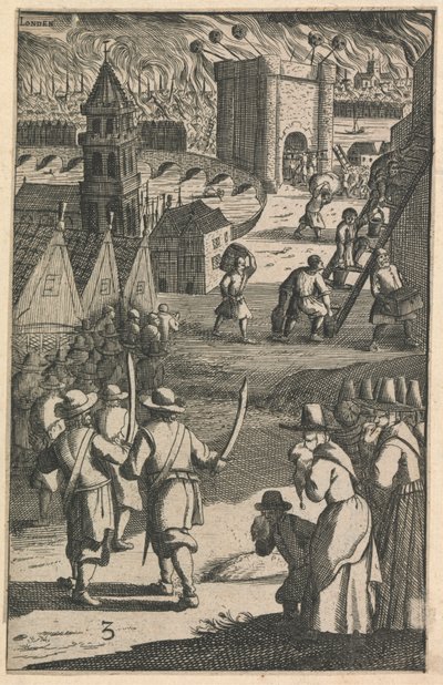 London, das Feuer von Unknown artist