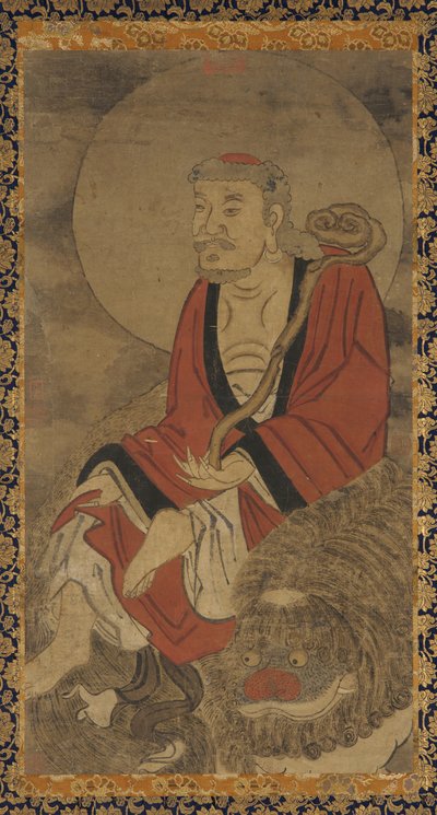 Luohan und Löwe von Unknown artist