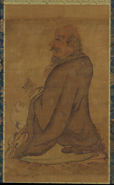 Luohan mit einem weißen Affen von Unknown artist
