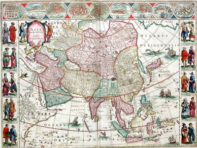 Karte von Asien aus dem Bleau-Atlas von Unknown artist