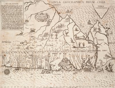 Karte von Chile, zusammengestellt von Jesuiten von Unknown artist