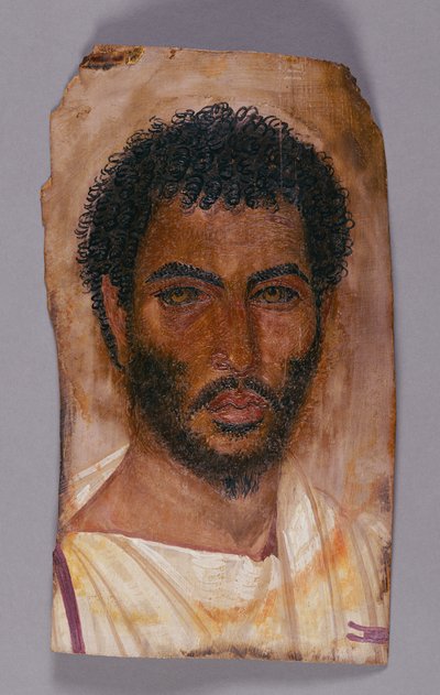 Mumienporträt eines bärtigen Mannes von Unknown artist