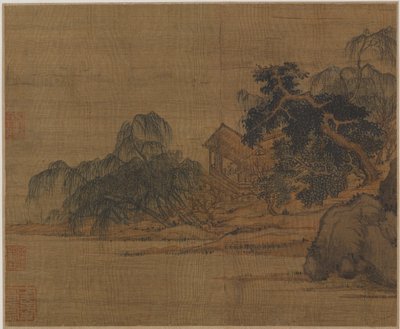 Pavillon auf einem bewaldeten Vorgebirge von Unknown artist