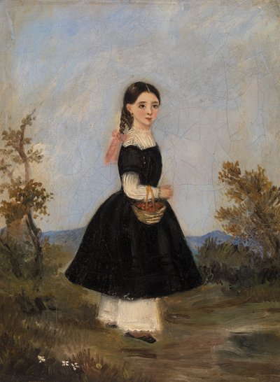 Bauernmädchen in der Landschaft von Unknown artist