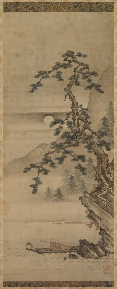 Flötenspiel im Mondlicht von Unknown artist