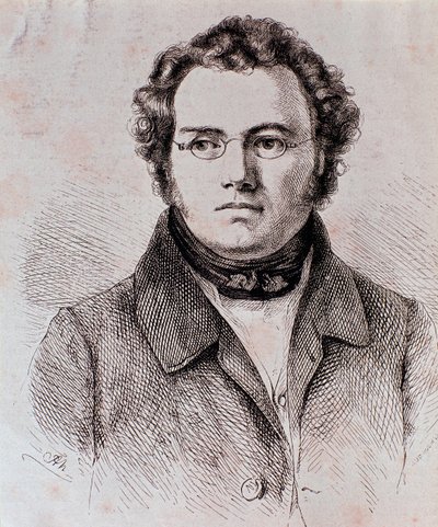 Porträt von Franz Schubert (Gravur) von Unknown artist