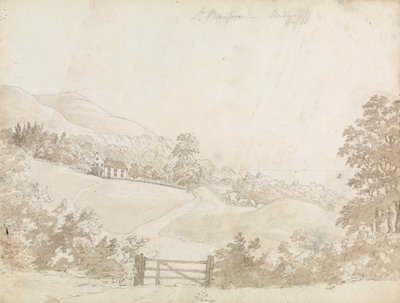 Ländliche Landschaft mit Haus, Isle of Wight von Unknown artist