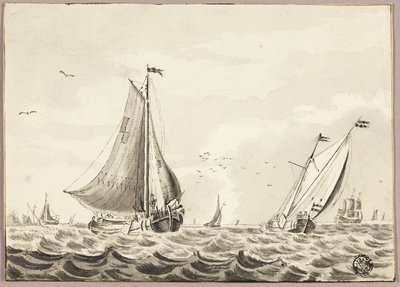 Segelboote auf dem Meer von Unknown artist