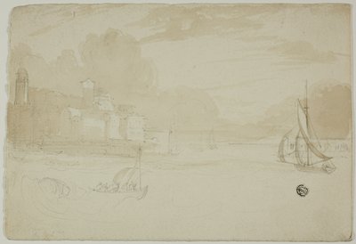 Hafen mit Fischerbooten von Unknown artist