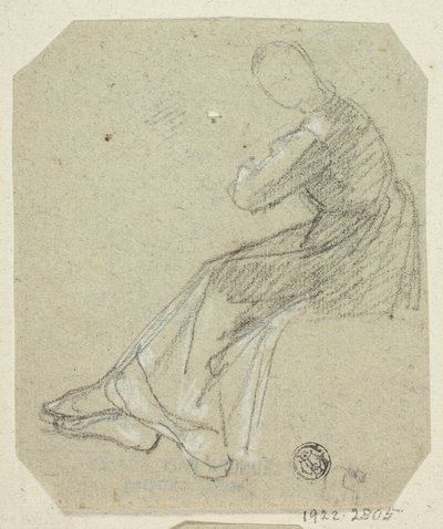 Sitzende Frau im Profil von Unknown artist