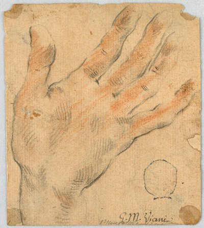 Studie: Eine linke Hand von Unknown artist