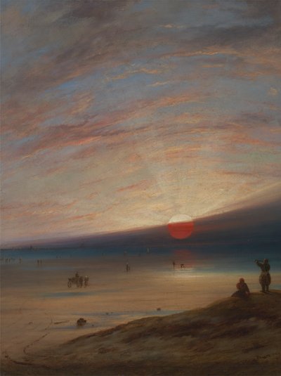 Sonnenuntergang am Strand von Sark von Unknown artist