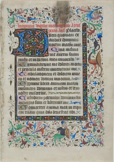 Textblatt aus einem Stundenbuch von Unknown artist