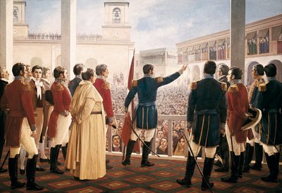 Die Unabhängigkeitserklärung von Peru von Unknown artist