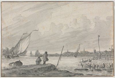 Ansicht von Alkmaar mit Booten von Unknown artist