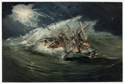 Westindischer Hurrikan von Unknown artist