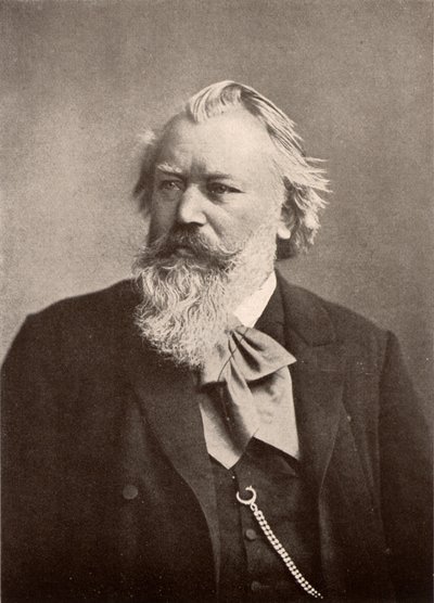 Johannes Brahms (1833-1897) deutscher Komponist, Halbton von Unknown photographer