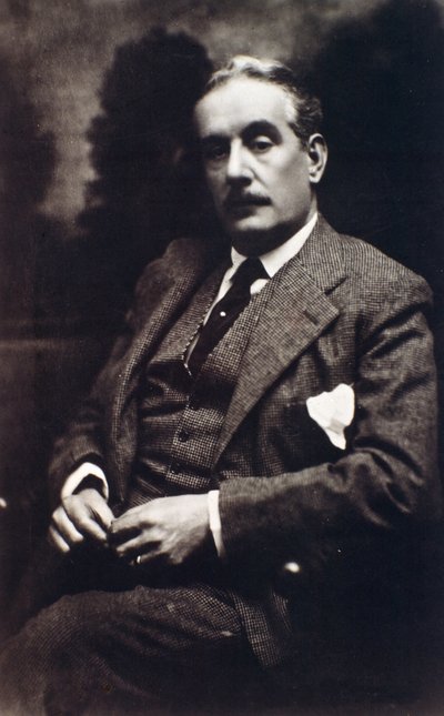 Porträt von Giacomo Puccini (s/w Foto) von Unknown photographer