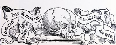 Venale Liebe, Holzschnitt, der den Tod darstellt, ca. 1511 von Urs Graf