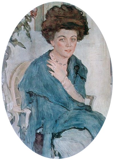 Porträt von Yelena Oliv, 1909 von Valentin Aleksandrovich Serov