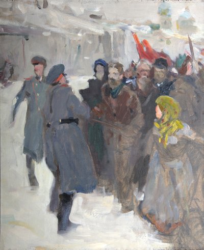 Revolutionäre Demonstration, 1906 von Valentin Aleksandrovich Serov