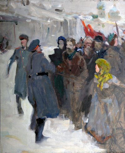 Revolutionäre Demonstration, 1906 von Valentin Alexandrovich Serov