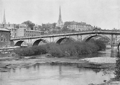 Englische Brücke, Shrewsbury, ca. 1896 von Valentine and Sons Ltd