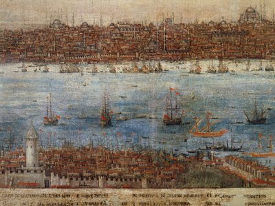 Konstantinopel, Gemälde eines unbekannten venezianischen Künstlers, Türkei von Venetian School