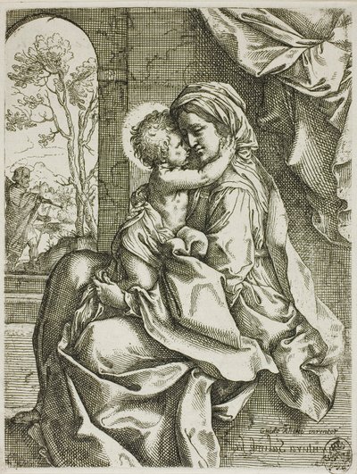 Madonna mit Kind und Heiliger Josef von Ventura Salimbeni