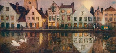 Alte Uferbefestigung in Brügge von Victor Olivier Gilsoul