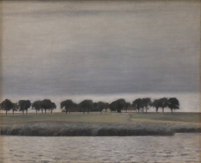 Vorstudie zu Solregn. Gentofte See von Vilhelm Hammershøi