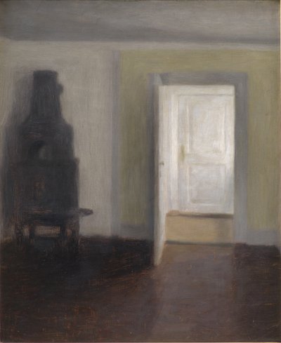 Innenraum. Ein alter Ofen von Vilhelm Hammershøi