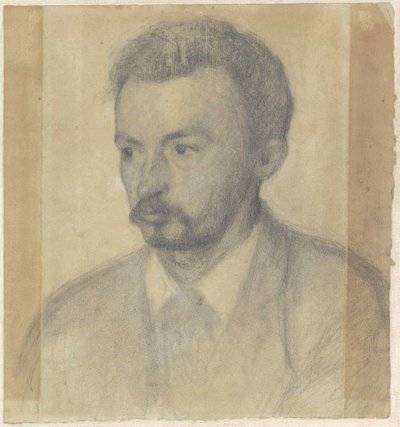 Selbstporträt, 1895 von Vilhelm Hammershøi