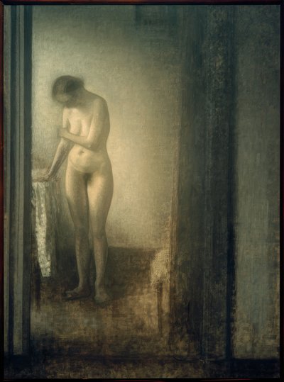 Weiblicher Akt, stehend von Vilhelm Hammershoi