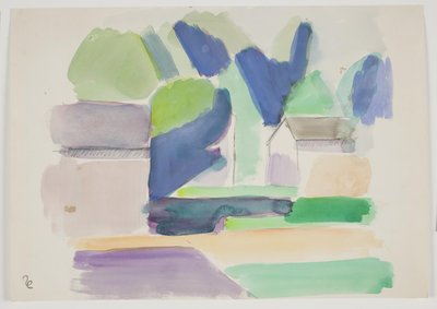Waldlandschaft mit Häusern von Vilhelm Lundstrøm
