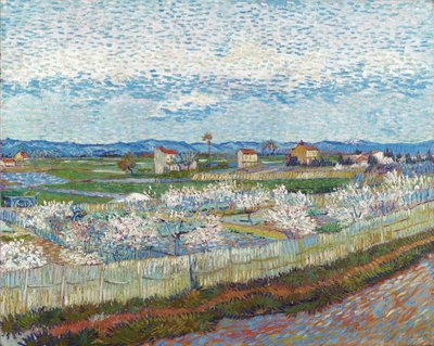 Pfirsichbäume in Blüte, 1889 von Vincent van Gogh