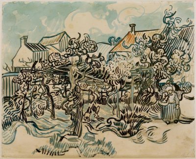 Alter Weingarten mit Bäuerin von Vincent van Gogh