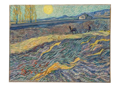 Bauer auf einem Feld, 1889 von Vincent van Gogh