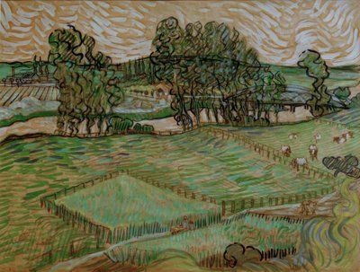 Landschaft mit Brücke über die Oise von Vincent van Gogh